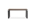 Bureau droit design XLINE en bois finition Noyer et métal noir - 160x80 cm