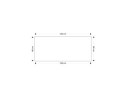 Bureau droit design XLINE en bois finition Noyer et métal noir - 160x80 cm