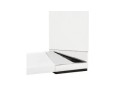 Bureau d'angle design XLINE en bois finition Noyer et métal blanc (angle au choix) - 160 cm