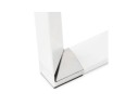 Bureau d'angle design XLINE en bois finition Noyer et métal blanc (angle au choix) - 160 cm
