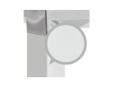 Bureau d'angle design XLINE en bois finition Noyer et métal blanc (angle au choix) - 160 cm