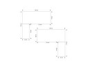 Bureau d'angle design XLINE en bois finition Noyer et métal blanc (angle au choix) - 160 cm