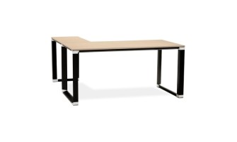 OT00600NABL 5420072046679 Bureau dangle design XLINE en bois finition naturelle et métal noir (angle au choix) - 160 cm