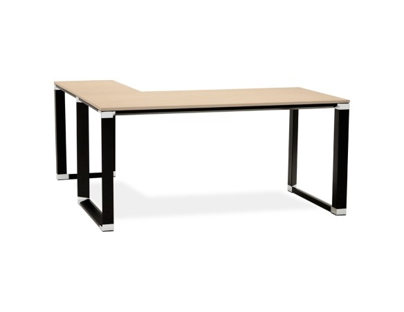 OT00600NABL 5420072046679 Bureau dangle design XLINE en bois finition naturelle et métal noir (angle au choix) - 160 cm