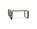 OT00600NABL 5420072046679 Bureau dangle design XLINE en bois finition naturelle et métal noir (angle au choix) - 160 cm