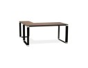 OT00610WABL 5420072046693 Bureau dangle design XLINE en bois finition Noyer et métal noir (angle au choix) - 160 cm