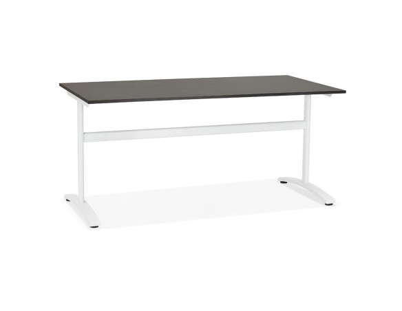 OT00790BLWH 5420072068565 Grand bureau droit CRYPTO noir - 160x80 cm
