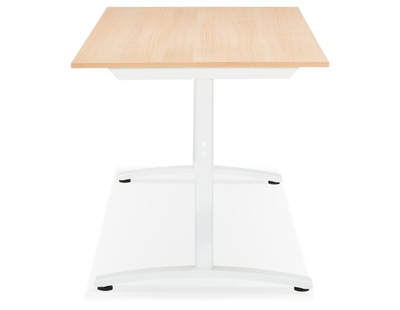 Grand bureau droit CRYPTO en bois finition naturelle - 160x80 cm