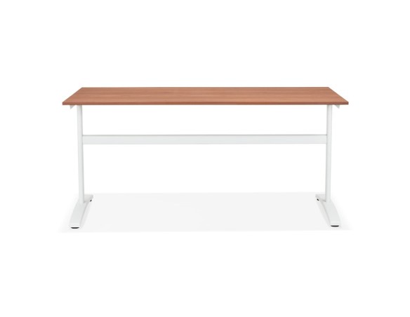 Grand bureau droit CRYPTO en bois finition Noyer - 160x80 cm