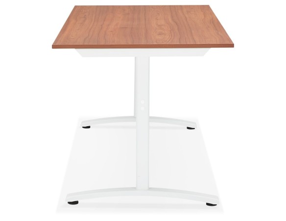 Grand bureau droit CRYPTO en bois finition Noyer - 160x80 cm