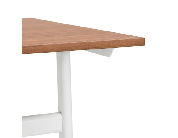 Grand bureau droit CRYPTO en bois finition Noyer - 160x80 cm