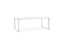 OT00890WHWH 5420072071220 Grand bureau de direction droit XLINE en bois blanc - 200x100 cm