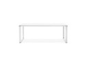 Grand bureau de direction droit XLINE en bois blanc - 200x100 cm