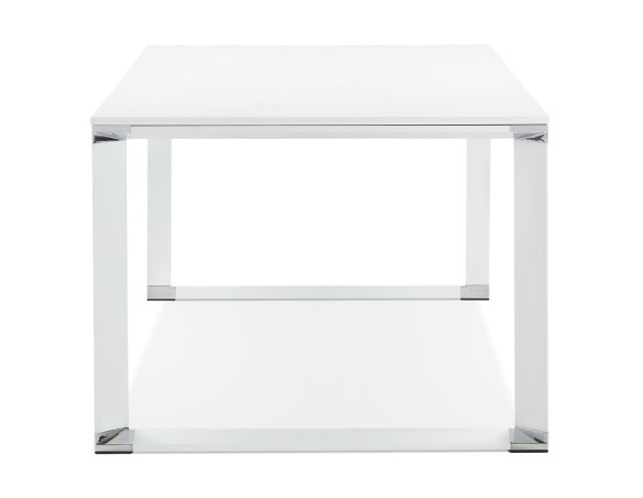 Grand bureau de direction droit XLINE en bois blanc - 200x100 cm