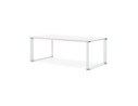 Grand bureau de direction droit XLINE en bois blanc - 200x100 cm