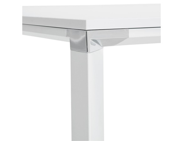 Grand bureau de direction droit XLINE en bois blanc - 200x100 cm