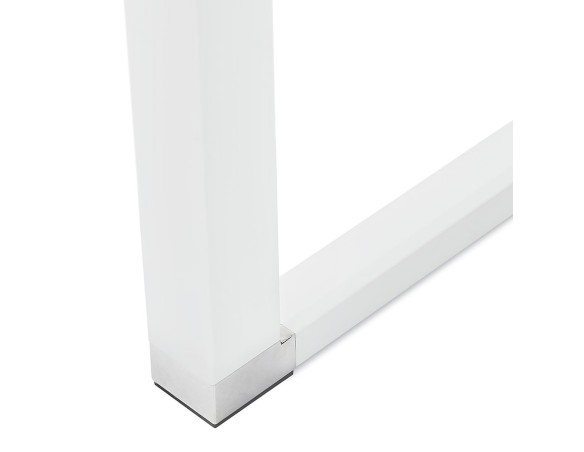 Grand bureau de direction droit XLINE en bois blanc - 200x100 cm