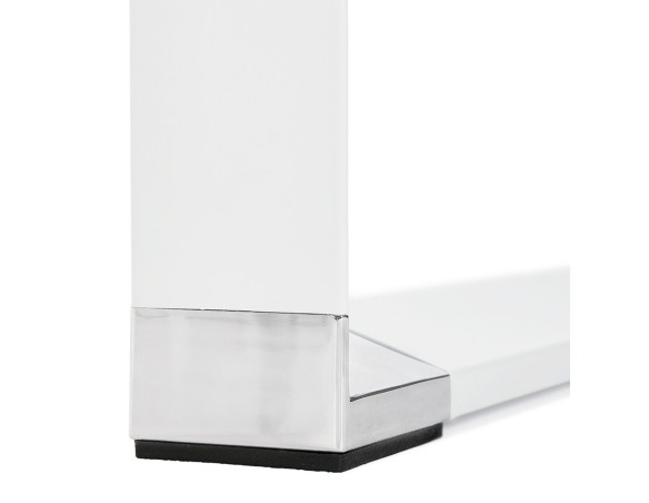 Grand bureau de direction droit XLINE en bois blanc - 200x100 cm