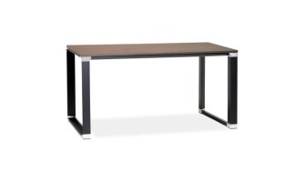 OT01060WABL 5420072077185 Petit bureau droit design XLINE en bois finition Noyer et métal noir - 140x70 cm
