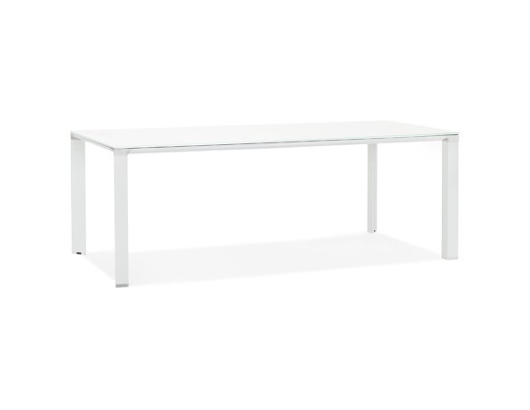 OT01250WHWH 5420072095882 Table de réunion / à manger design XLINE en verre blanc - 200x100 cm