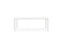 Table de réunion / à manger design XLINE en verre blanc - 200x100 cm
