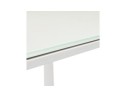 Table de réunion / à manger design XLINE en verre blanc - 200x100 cm