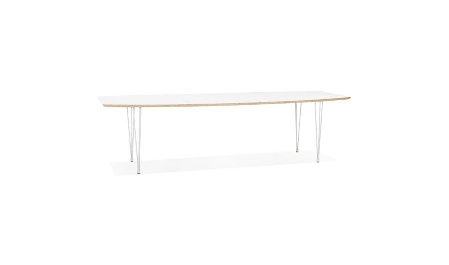 DT02170WHWH 5404028302804 Table de salle à manger extensible TADAM blanche avec pieds en métal blanc - 170(270)x100 cm DT02170WHWH 5404028302804 Table de salle à manger extensible TADAM blanche avec pieds en métal blanc - 170(270)x100 cm