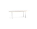 Table de salle à manger extensible TADAM blanche avec pieds en métal blanc - 170(270)x100 cm
