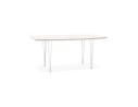 Table de salle à manger extensible TADAM blanche avec pieds en métal blanc - 170(270)x100 cm