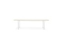 Table de salle à manger extensible TADAM blanche avec pieds en métal blanc - 170(270)x100 cm
