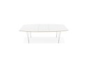 Table de salle à manger extensible TADAM blanche avec pieds en métal blanc - 170(270)x100 cm
