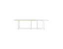 Table de salle à manger extensible TADAM blanche avec pieds en métal blanc - 170(270)x100 cm