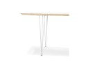 Table de salle à manger extensible TADAM blanche avec pieds en métal blanc - 170(270)x100 cm