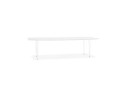 DT02180WHWH 5404028302828 Table à dîner design extensible HUSKI blanche avec pieds en métal blanc - 170(270)x100 cm