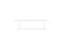 Table à dîner design extensible HUSKI blanche avec pieds en métal blanc - 170(270)x100 cm