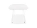 Table à dîner design extensible HUSKI blanche avec pieds en métal blanc - 170(270)x100 cm