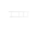 Table à dîner design extensible HUSKI blanche avec pieds en métal blanc - 170(270)x100 cm