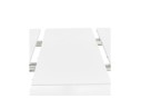 Table à dîner design extensible HUSKI blanche avec pieds en métal blanc - 170(270)x100 cm