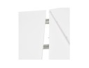 Table à dîner design extensible HUSKI blanche avec pieds en métal blanc - 170(270)x100 cm