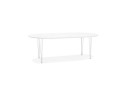 DT02190WHWH 5404028302842 Table à dîner / de réunion ronde extensible CHAMONIX blanche - 120(220)x120 cm