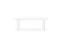 Table à dîner / de réunion ronde extensible CHAMONIX blanche - 120(220)x120 cm