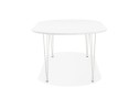 Table à dîner / de réunion ronde extensible CHAMONIX blanche - 120(220)x120 cm