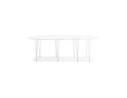 Table à dîner / de réunion ronde extensible CHAMONIX blanche - 120(220)x120 cm