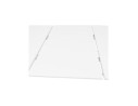 Table à dîner / de réunion ronde extensible CHAMONIX blanche - 120(220)x120 cm