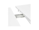 Table à dîner / de réunion ronde extensible CHAMONIX blanche - 120(220)x120 cm