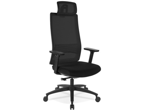 TB00370BL 5404028314920 Fauteuil de bureau ergonomique OXFORD en tissu noir