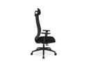 Fauteuil de bureau ergonomique OXFORD en tissu noir