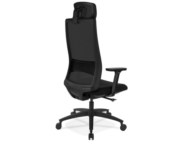 Fauteuil de bureau ergonomique OXFORD en tissu noir