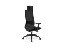 Fauteuil de bureau ergonomique OXFORD en tissu noir