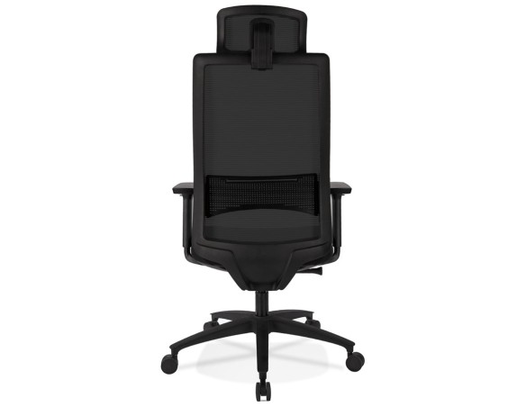 Fauteuil de bureau ergonomique OXFORD en tissu noir